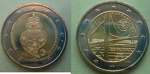 Portogallo 2x2 euro 2016 monete commemorative Rio + ponte monete in euro commemorative - Foto 1 di 3