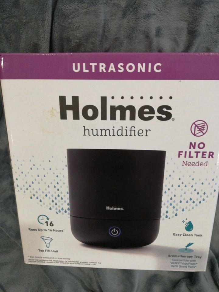 Holmes 0.36 Gal No Filter Needed Top Fill 16hr Ultrasonic Cool Mist Humidifier - Image 1 of 3