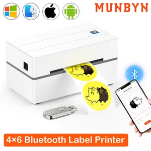 MUNBYN 130B Bluetooth Label Printer 4x6 Thermal Shipping Label for USPS UPS Etsy - Picture 1 of 12