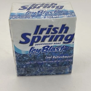 Irish Spring Icy Blast Deodorant Soap 3 Bar Pack 4.5 oz NEW Sealed - Picture 1 of 2