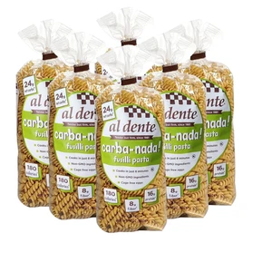 Confezione 6 Pasta Fusilli Al Dente Carba-Nada 12oz Alto Contenuto Proteico Basso Carb Giallo - Foto 1 di 1