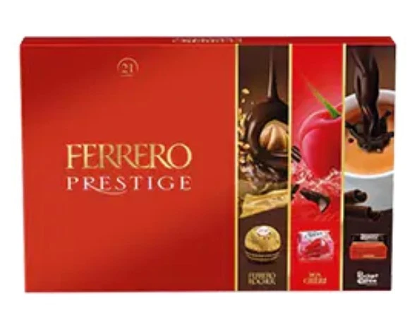 FERRERO PRESTIGE 21 pezzi Rocher Mon Cherì Pocket Coffee Cioccolatini Cioccolato - Image 1 of 1