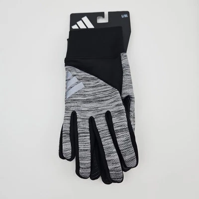 Adidas Warm COLD.RDY Running Comfort Touch Gloves Black Grey Men's Size L/XL New - Image 1 of 4