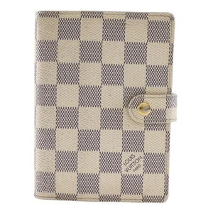 Cover notebook Louis Vuitton Agenda PM R20706 bianco tela damier azzurra unisex - Foto 1 di 12