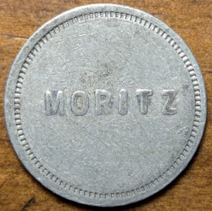 1905 Denver, Colorado Moritz farmacia Maverick bueno para ficha comercial de 5¢ - Imagen 1 de 4