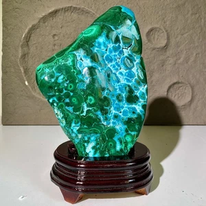 Blaugrüner Malachit Kristall - Naturstein Reiki Energie - 7,19 Pfund - Bild 1 von 13