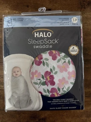 Halo Saco de Dormir Envoltura Algodón Rosa Claro y Rosa Oscuro Flowe 3-6 M Talla S Halo Foto 1 de 2