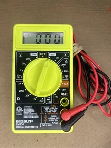ALLOSUN EM830 Digital Multimeter Electronic Tester Yellow Tested - Picture 1 of 2