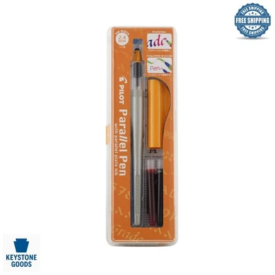 Juego de bolígrafos de caligrafía paralela con plumín de 2,4 mm y tinta recargable - Profesional A... Foto 1 de 4