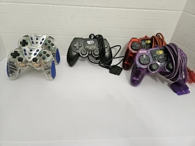 Lot Of 6 Controllers For PS2. Not Tested.  Read Complete Desription - Image 1 of 4