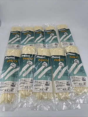 Panduit 11" 40lb Natural Pan-Ty® Locking Cable Ties Lot of 1000 Part #PLT3I-C - Image 1 of 4