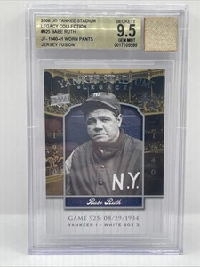 Pantalones deportivos UD Yankee Legacy Babe Ruth 2008 1940-41 usados Fusion Beckett 9,5 - Imagen 1 de 7