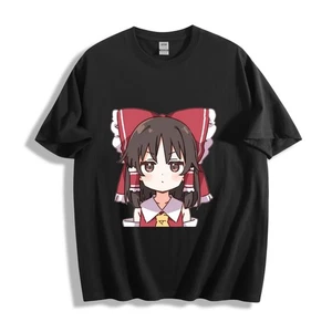 Touhou Project Reimu Hakurei T-Shirt - Chibi Portrait Red Bow Design Unisex Tee - Picture 1 of 34