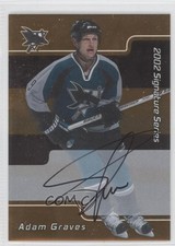 2001-02 ITG Be A Player Signature Series Gold Auto Adam Graves #168 Auto