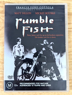 Rumble Fish Matt Dillon Mickey Rourke DVD RARE [Mint Disc] Ex Rental - image 1 of 2