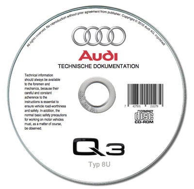 Audi Q3 (U86) 2011-2018  manuale officina repair manual su cd - Immagine 1 di 4
