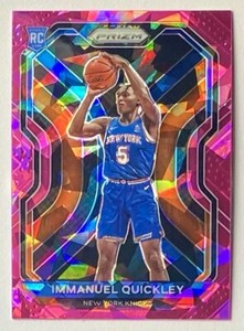 2020-21 Prizm Immanuel Quickley Pink Cracked Ice Prizm Rookie SP RC #296 Knicks