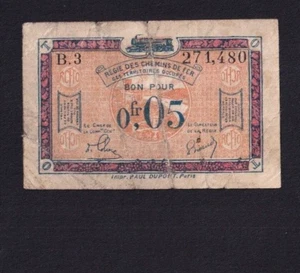 France  0,05 Franc  1923  P-R1   Ruhr/Germany ,occupied German Territory,VG - Picture 1 of 2