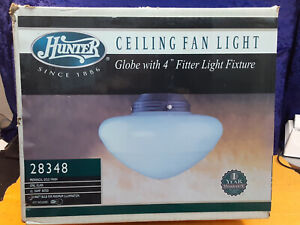 Vintage Hunter Ceiling Fan Light Kit; Model 28348; Globe with 4" Light Fixture