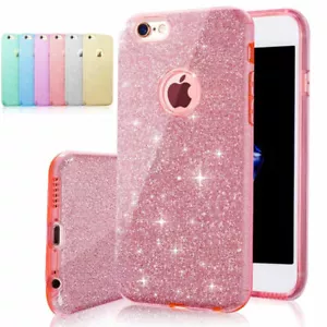 Neu Bling Glitzer funkelnd weiches Gel Handyhülle Hülle für Apple iPhone 6S/7/8/X XR - Bild 1 von 18