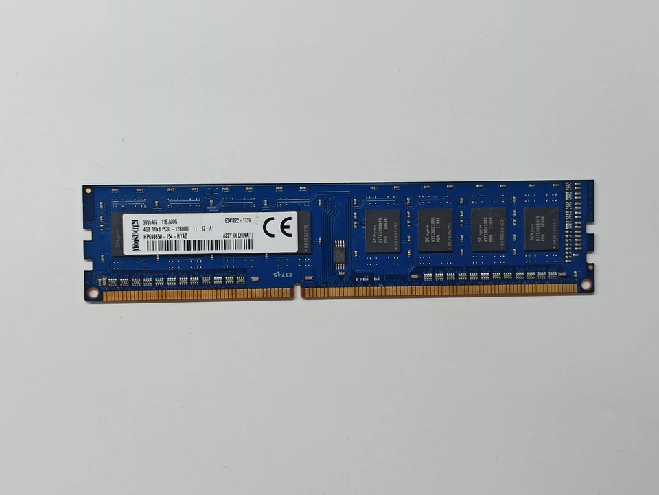 HP698650-154-HYAG Kingston 4GB PC3-12800 DDR3-1600MHz CL11 240-Pin DIMM - Imagen 1 de 2