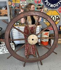 MASSIVE Vintage Antique Ships Wheel 100% Authentic! 1800’s Nautical Clipper Ship