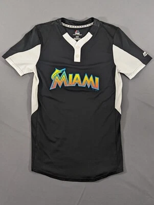Miami Marlins Jersey Shirt Mens Small Majestic Coolbase MLB Short Sleeve - Image 1 of 4
