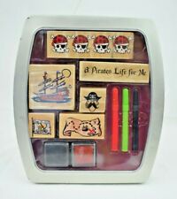 A Pirate's Life For Me - Zestaw drewnianych i gumowych znaczków - 11 sztuk