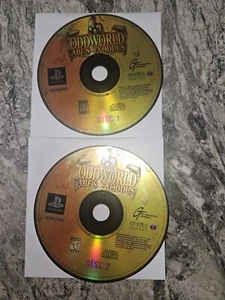 Oddworld: Abe's Exoddus (PlayStation 1, PS1) Disc 1 & 2 Game Discs Only Tested - Picture 1 of 3