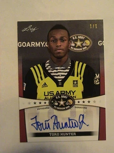 2013 Army All American Torii Hunter Notre Dame Auto 1/1 - Bild 1 von 2