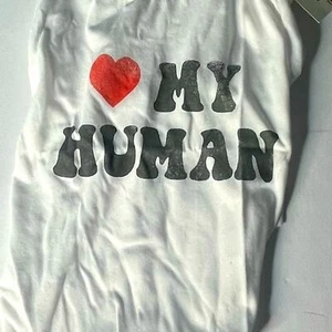 T-shirt piccola Grayson cane o gatto Love heart My Human. Nuovo con etichette - Foto 1 di 8