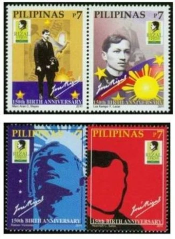 Philippines #3379-3380 Set - Rizal (Mint, Never Hinged) cv$2.20 Cover