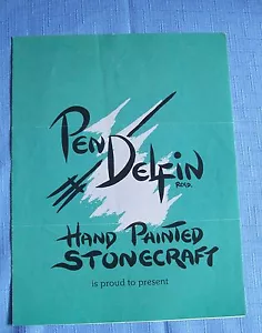 Pendelfin LARGE GREEN ADVERTISING BOOKLET posters, Village Tale Books - Bild 1 von 3