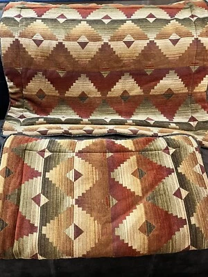 CROSCILL SANTA FE SOUTHWESTERN CHENILLE RUST (2) Standard PILLOW SHAMS 21x27 - Image 1 of 4