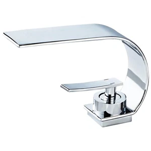 Chrome Bathroom Vessel Sink Faucet Waterfall Single Handle Vanity RV Mixer Tap - Picture 1 of 10