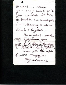 WEEGEE (ARTHUR FELLIG) HANDWRITTEN LTR SIGNED TWICE RETAKES, PARIS, LIFE MAGAZIN - Picture 1 of 2