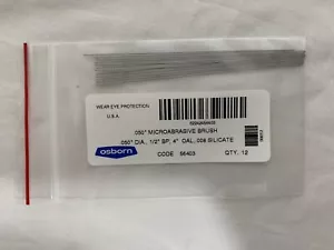 12 pack Osborn 56403 Microabrasive Brush .050" X 4L 1000 Grit SILICATE - Picture 1 of 4
