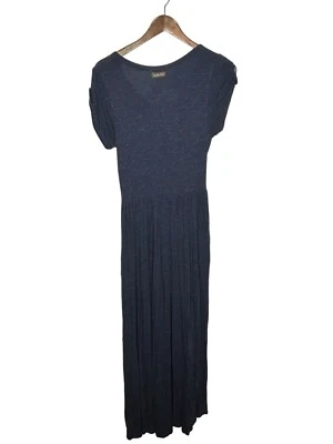 Matilda Jane Maxi Dress Women L Blue Deep Water Long Jersey Heathered Pockets - Image 1 of 4