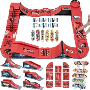 Juego de rampas de skateboard para dedos, 6 en 1 diapasón Skatepark Deck Plus 6 en 11 mejor - Imagen 1 de 21