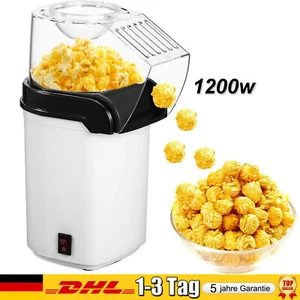 1200W Elektrisch Popcornmaschine Popcorn-Maker Heißluft Fettfrei Popcornautomat - Bild 1 von 13