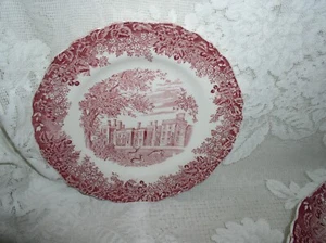 Plato de postre de pan romántico de Inglaterra J & G Meakin 6-3/4" Penshurst Place Kent - Imagen 1 de 3