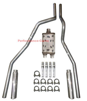 04-08 Ford F150 4.6 5.4 Camión Mandril Doble Escape Doblado con Cazador de Flujo Puntas SS Foto 1 de 2