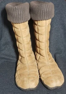 Patagonia Boots Womens 8 Brown Ginko Teamwood Quilted Insulated Polartec - Picture 1 of 10