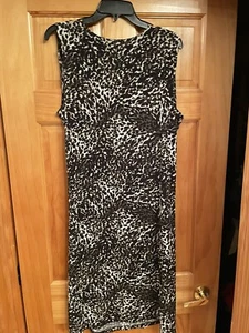 Alfani Plus Size 1x Black/White/Gray Wrap Dress Length - Picture 1 of 4