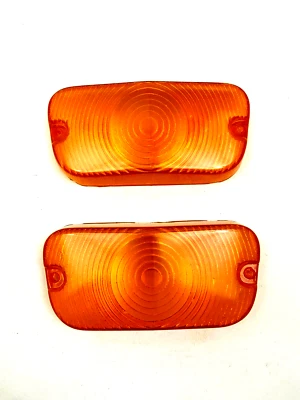 FIAT 1500 Turn Signal Lens Set Amber Lamp Lens Left & Right Side NEW # 239-2 - Image 1 of 4