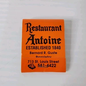 Antoine Restaurant New Orleans Louisiana Vintage Matchbook Unused Matches - Picture 1 of 4
