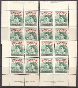 Canada: #392 5c Pauline Johnson M/S Plate Blocks Pl.1 Mint NH - Picture 1 of 1