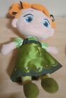 Disney Frozen Anna Plush Toy Doll With Pigtails Green Dress  i