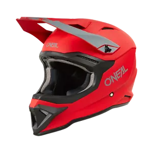 2024 ONEAL 1SRS HELMET SOLID RED EC2206 ADULT MOTOCROSS MX OFF ROAD CHEAP NEW - Picture 1 of 7