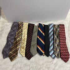 Men Necktie Multicolor Striped/Polka Dot/Geometric Classic Pointed Tie Lot of 10